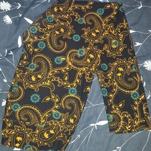 Paisley Black TC Lularoe Fall Autumn Leggings